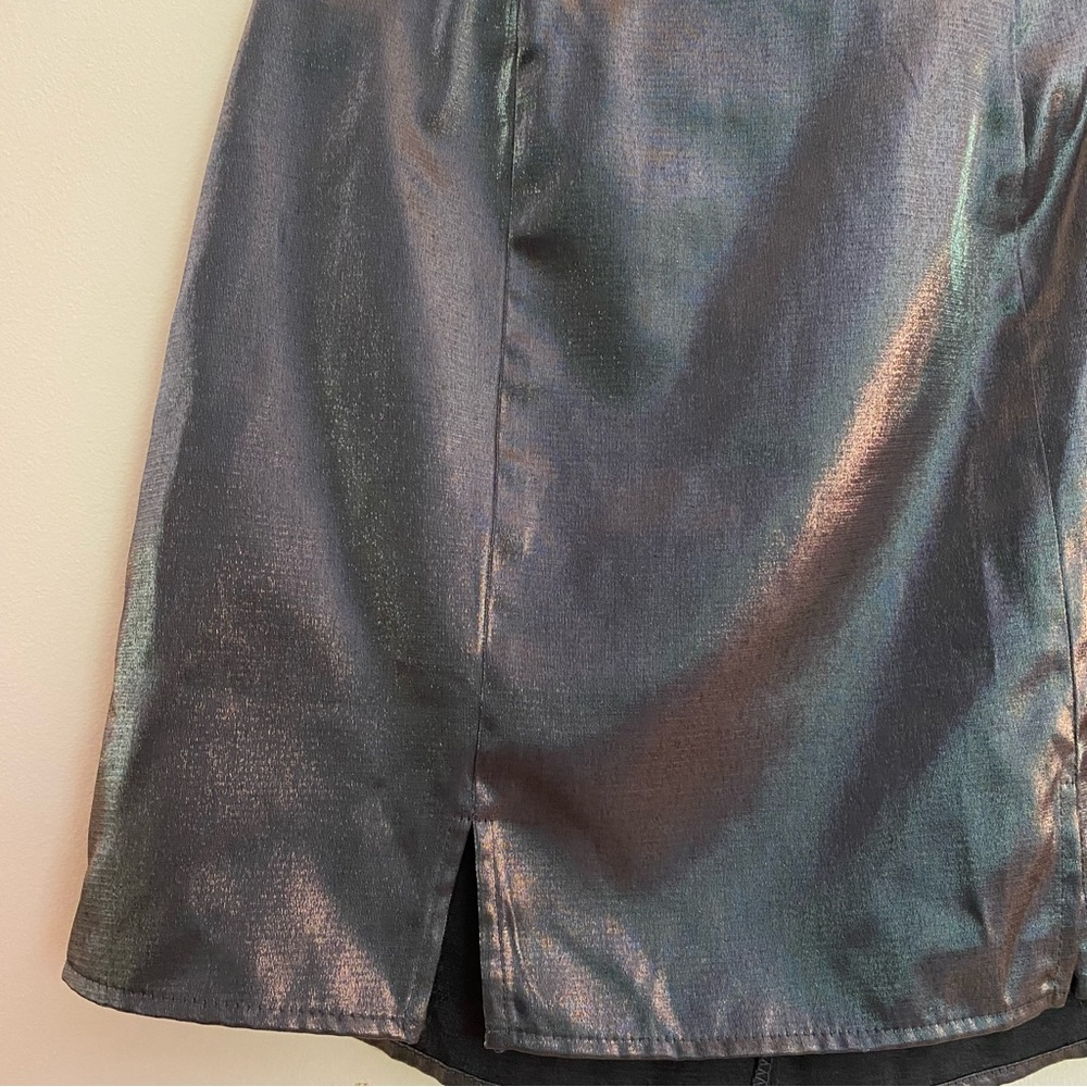 Metallic High Rise Mini Skirt - Picture 5 of 7
